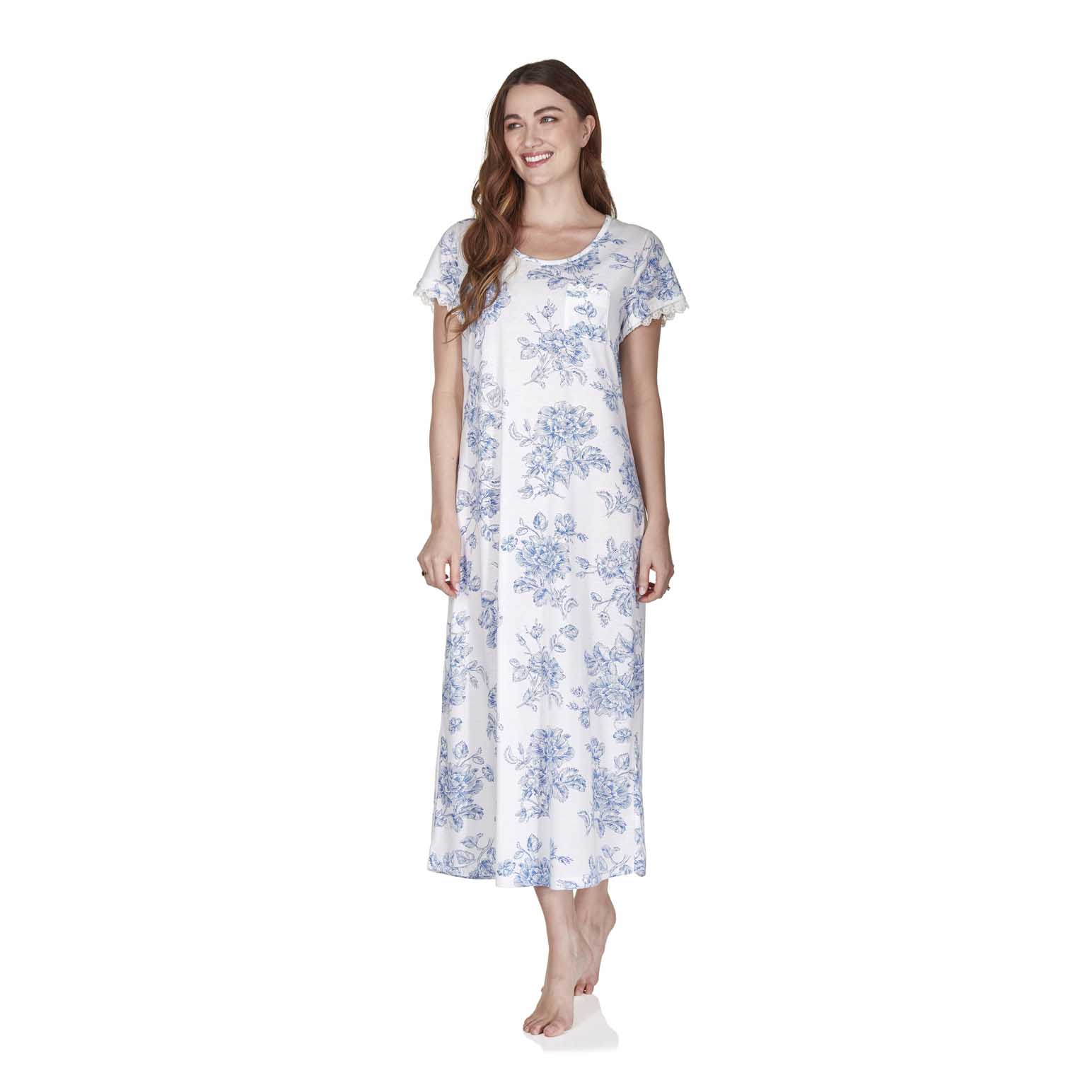 La Marquise Vintage Bouquet Short Sleeve Nightdress